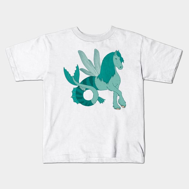 Hippocampus Kids T-Shirt by atomiqueacorn